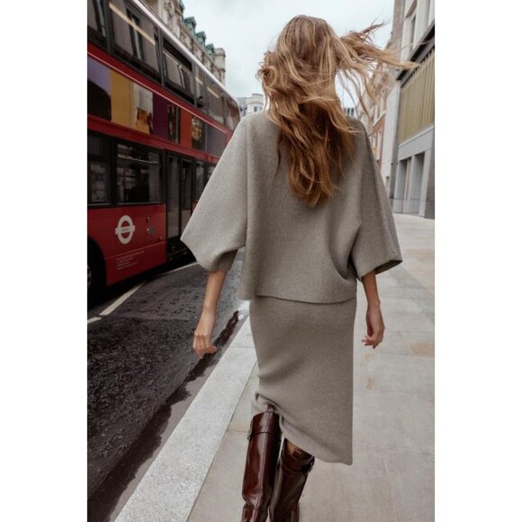 ZARA KNIT SWEATER WITH LAPEL NECK - Picture 4 of 8